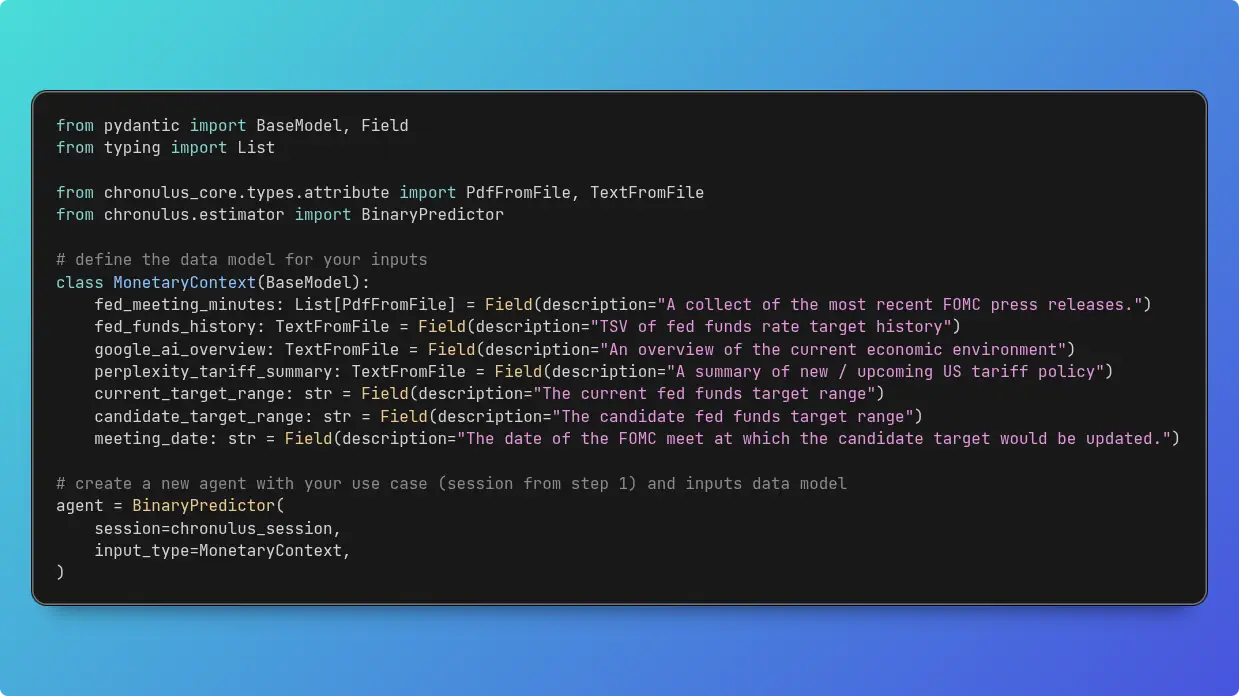 Create a prediction agent